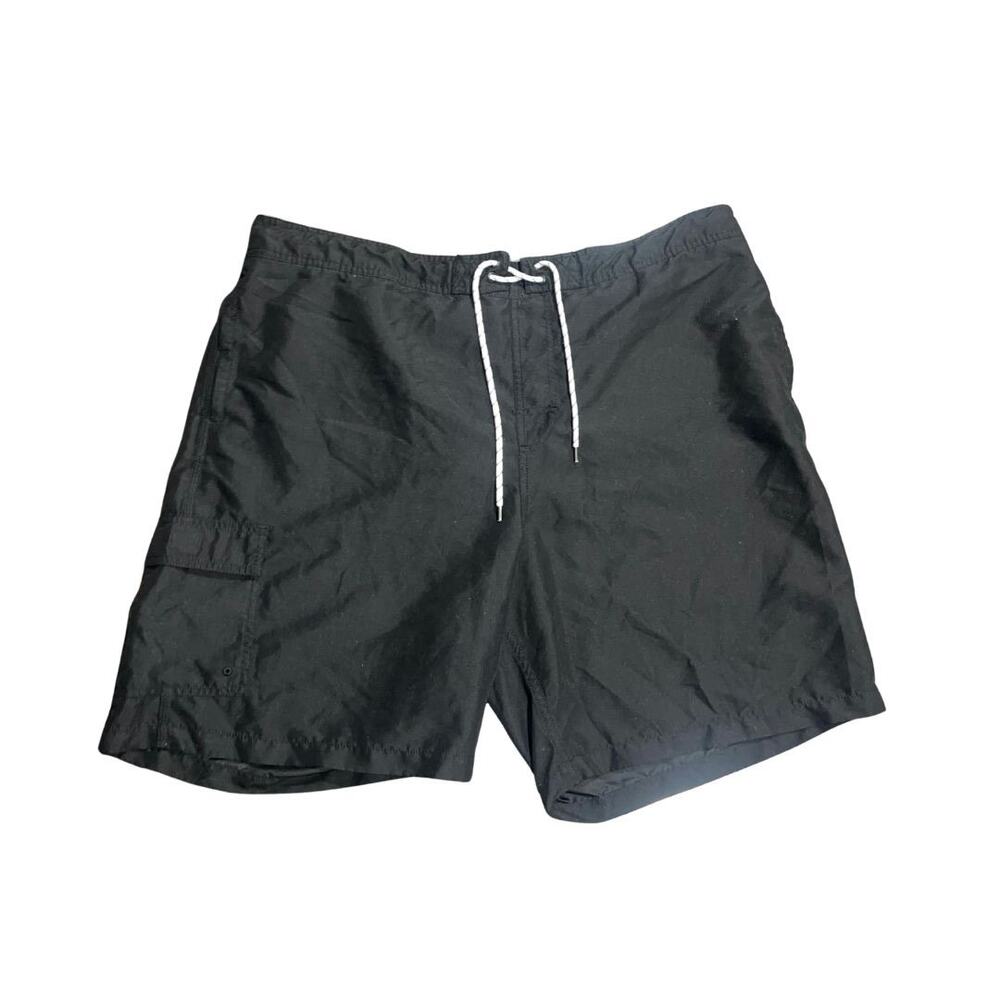 Goodfellow & Co Black Lined Drawstring Swim Trunks SZ XXL Beach Swim Vacation